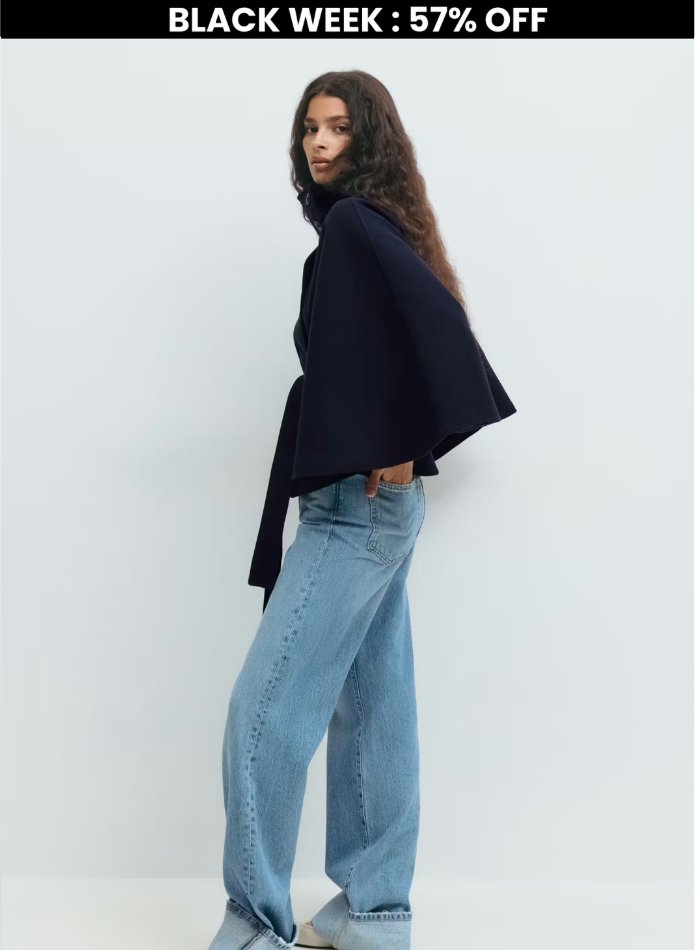 emma belted cape coat